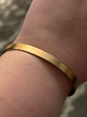 Classic Gold-Tone Slim Bangle Bracelet - Women's Jewelry